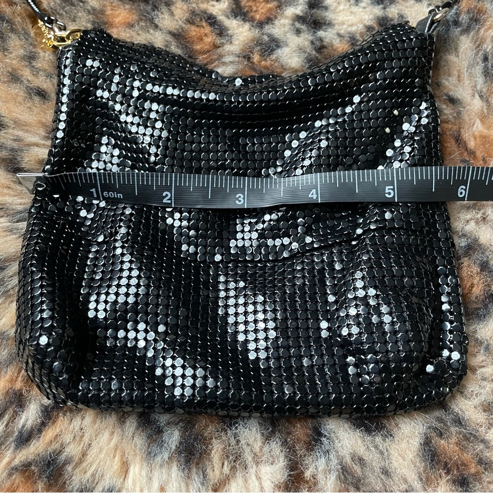 Black Metal Mesh Whiting and Davis Mini Bag - Picture 5 of 8